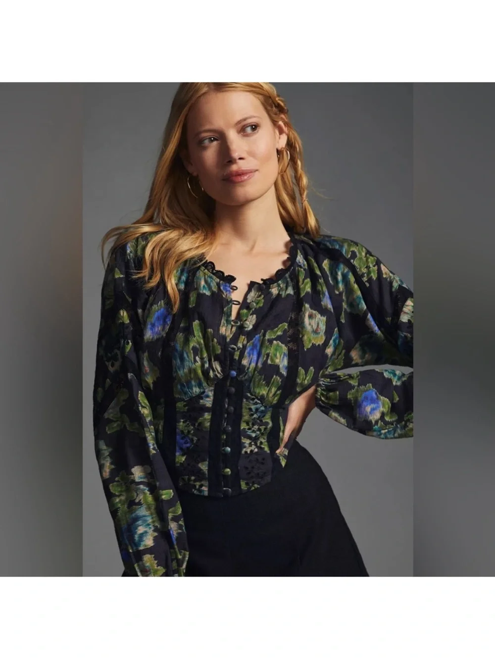 LoveShackFancy Nayeem top deep blue trace size 4